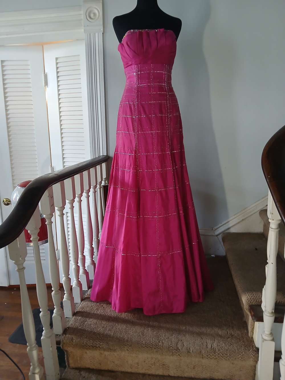 Vintage Y2K FLIRT by Maggie Sottero Barbie Pink Formal Pageant Dress 8
